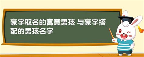 豪名字意思|豪字取名的含义是什么